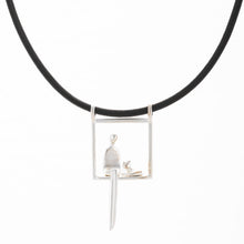 Load image into Gallery viewer, Woman with Cat in Silver