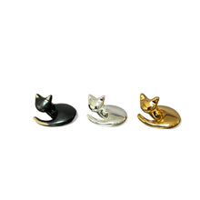 Load image into Gallery viewer, Curled up Bronze Cat