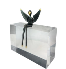 Load image into Gallery viewer, Black Patina Large Angel figure 4.75 inch