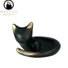 Load image into Gallery viewer, Curled up Bronze Cat