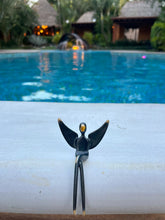 Load image into Gallery viewer, Black Patina Large Angel figure 4.75 inch