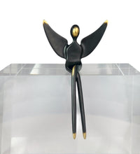 Load image into Gallery viewer, Black Patina Large Angel figure 4.75 inch