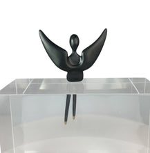 Load image into Gallery viewer, Black Patina Large Angel figure 4.75 inch