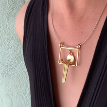 Load image into Gallery viewer, Close to me with cat pendant by Yenny Cocq -unique necklace for cat lover
