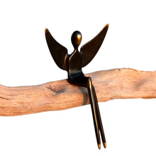 Load image into Gallery viewer, Black Patina Large Angel figure 4.75 inch