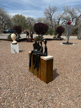 Load image into Gallery viewer, Family of Four outdoor bronze sculpture