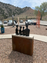 Load image into Gallery viewer, Family of Four outdoor bronze sculpture