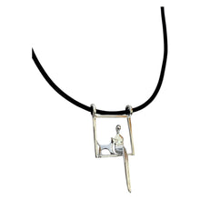 Load image into Gallery viewer, Woman with Dog in Silver