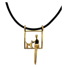 Load image into Gallery viewer, Woman with Dog in Gold