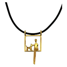 Load image into Gallery viewer, Woman with Dog in Gold
