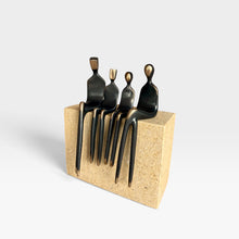Load image into Gallery viewer, Family of four bronze sculpture modern heirloom