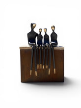 Load image into Gallery viewer, Family of Four outdoor bronze sculpture