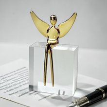 Load image into Gallery viewer, Angel figure in Gloss Gold
