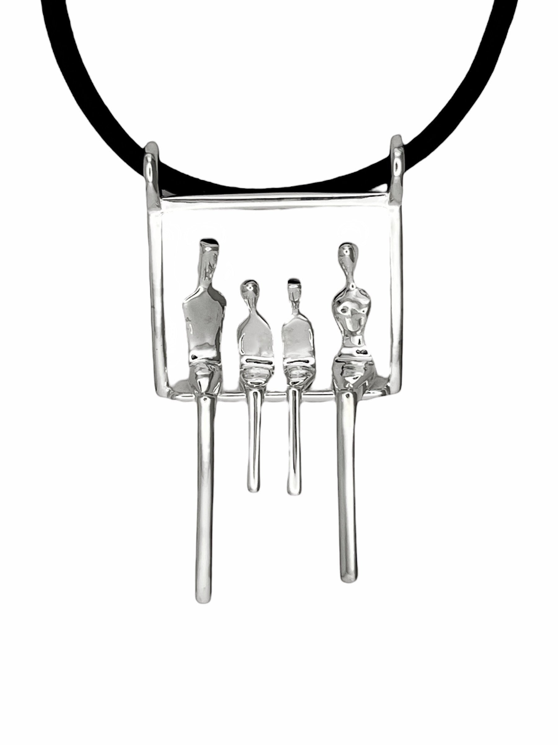 Family of Four in Silver