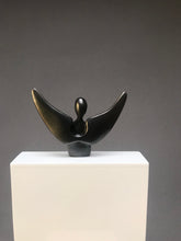 Load image into Gallery viewer, Black Patina Large Angel figure 4.75 inch
