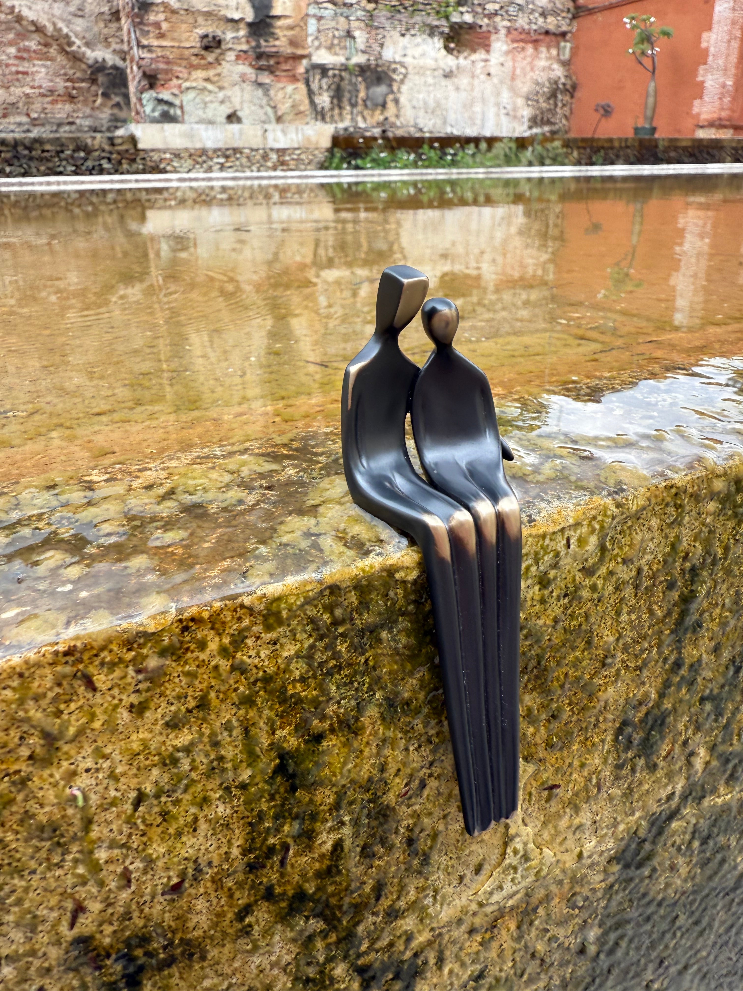 Close to Me sculpture in bronze