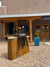 Load image into Gallery viewer, Family of Four outdoor bronze sculpture
