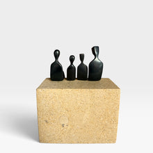 Load image into Gallery viewer, Family of four bronze sculpture modern heirloom

