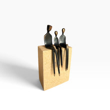 Load image into Gallery viewer, A sculptural kitchen utensil holder made from a rectangular cork block
