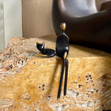 Load image into Gallery viewer, Little Lady- single female figurine with cat
