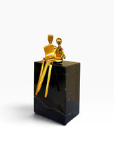 Load image into Gallery viewer, A modern decorative sculpture featuring two stylized human
