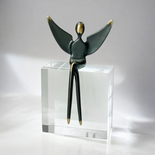 Load image into Gallery viewer, Combo Set: 3 Inch Angel Sculpture and the angel pendant
