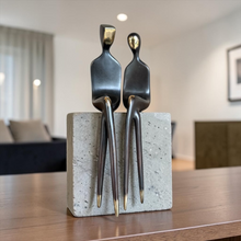Load image into Gallery viewer, The Two of Us: a small bronze sculpture
