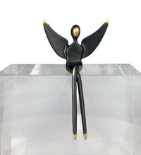Load image into Gallery viewer, Black Patina Large Angel figure 4.75 inch
