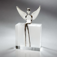 Load image into Gallery viewer, Angel figure in Gloss Silver
