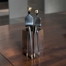 Load image into Gallery viewer, The Two of Us: a small bronze sculpture
