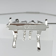 Load image into Gallery viewer, Bottom of Family of 4 pendant in Silver and Steel
